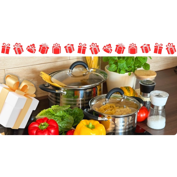 ZESTAW GARNKÓW ZE STALI NIERDZEWNEJ 12 ELE ZL-8332